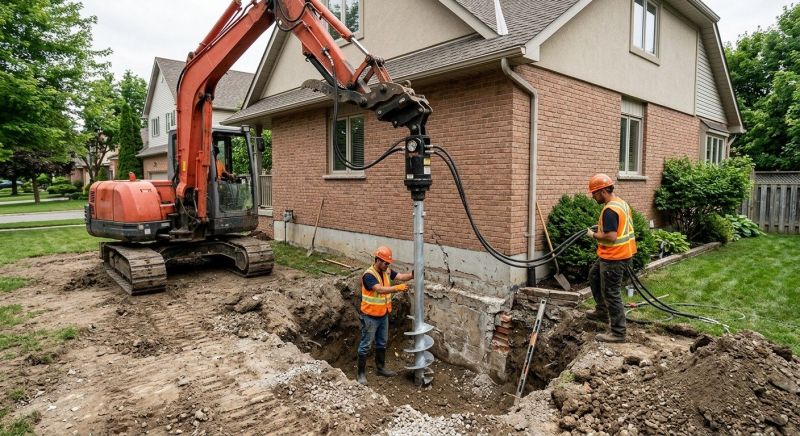 Helical Pile Installation in Mcdonough, GA