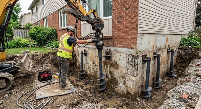 Helical Pile Installation in Mcdonough, GA