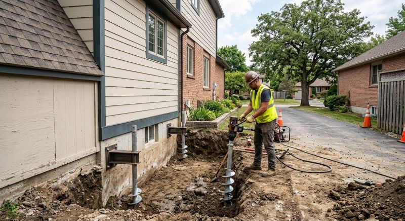 Helical Pile Installation in Mcdonough, GA
