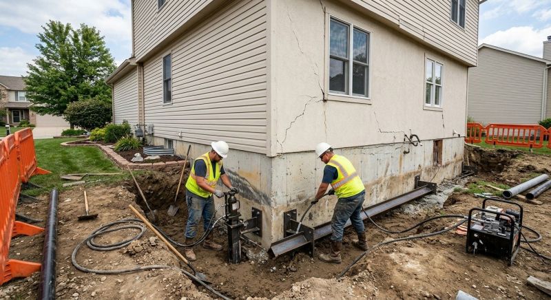 Sinking Foundation Repair in Dekalb County, GA