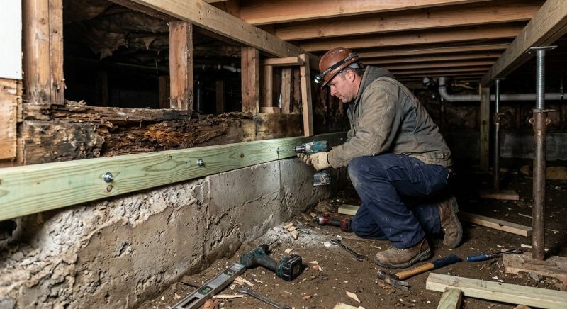 Sinking Foundation Repair in Milner, GA