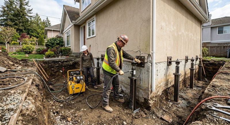 Sinking Foundation Repair in Oxford, GA